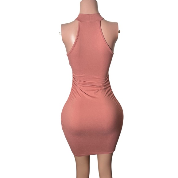 Elegant Pink Mini Dress - Picture 3 of 3